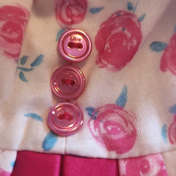 DIOR girls Floral Baby Beach Hat Size 1T 100% Cotton - Picture 3 of 9